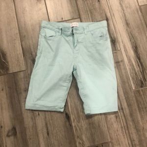 Teal Bermuda shorts